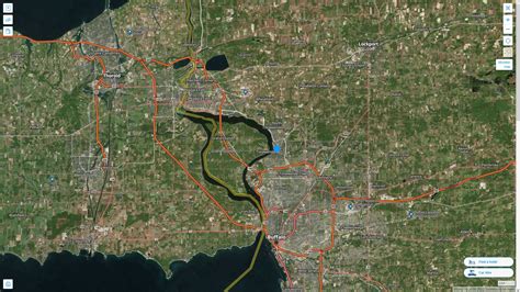 Detailed Satellite Map of Tonawanda .